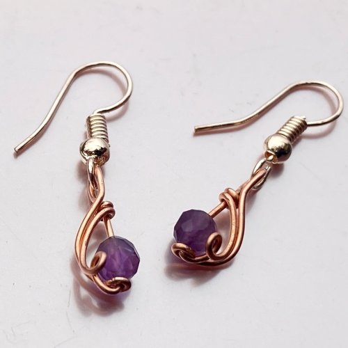 Birthstone Wire Earrings