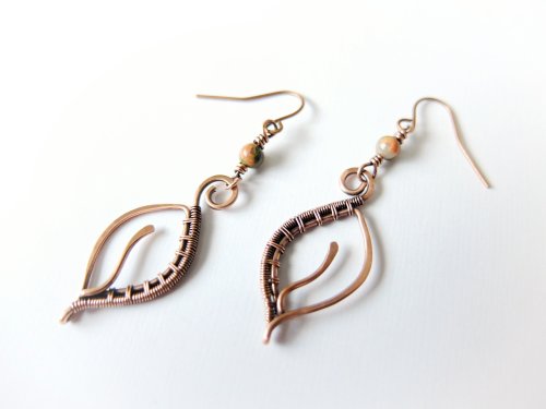 Woven Leaf Earrings