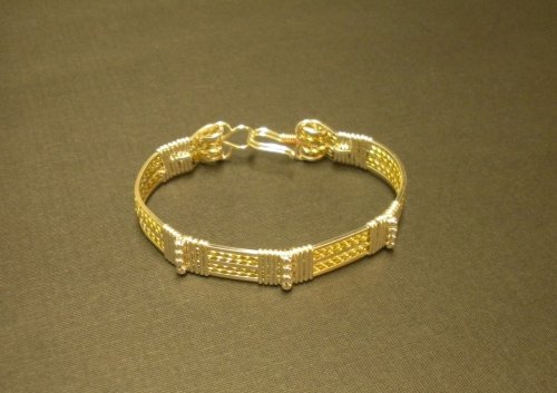 Two-tone Beaded Bangle