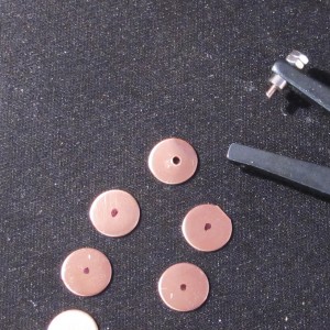 Kate Richbourg's Make Your Own Bead Caps - , Findings & Components, Toggles & Clasps, Earwire & Headpin, Cutting, Cutting Tool, Cutters, Dapping, Dapping Jewelry, How To Punch Holes, Hole Punching, Punch A Hole, Findings, Clasps, Components, Texturing, Using Hole Punch Pliers