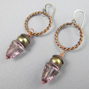 Kate Richbourg's Make Your Own Bead Caps - , Findings & Components, Toggles & Clasps, Earwire & Headpin, Cutting, Cutting Tool, Cutters, Dapping, Dapping Jewelry, How To Punch Holes, Hole Punching, Punch A Hole, Findings, Clasps, Components, Texturing, Earrings using bead caps