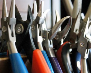 Albina Manning's Marking Your Pliers - , Tools For Wire Jewelry, Tools, , Pliers with rhinestones