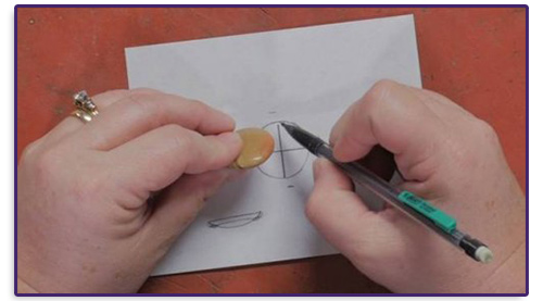 Kim St. Jean's Prong Rivets Ring - , Metalwork, Riveting, Riveting Techniques, Wire Rivets, Texturing, , Tracing 25mm cabochon