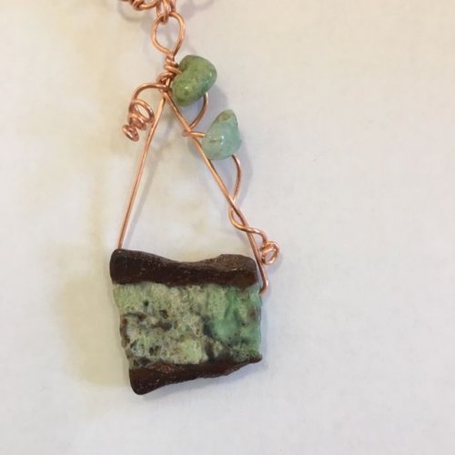 Karen Meador, Ph.D.'s A Simple Technique for Top-drilled Stones - , Contemporary Wire Jewelry, Wire Wrapping, Wrapping, Wire Wrapping Jewelry, I used 18g wire 
