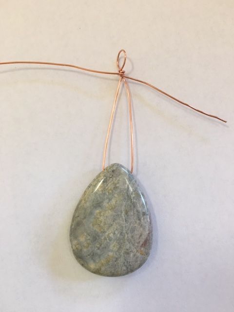 Karen Meador, Ph.D.'s A Simple Technique for Top-drilled Stones - , Contemporary Wire Jewelry, Wire Wrapping, Wrapping, Wire Wrapping Jewelry, I wrapped one wire around 