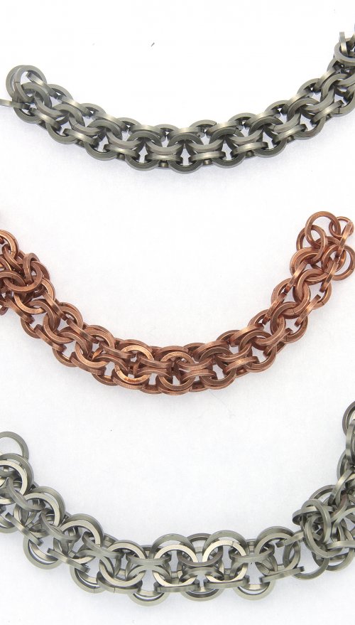 Kylie Jones's Using Square Wire Rings in Chain Maille - , Chain Maille Jewelry, Design, used in a chain maille pattern