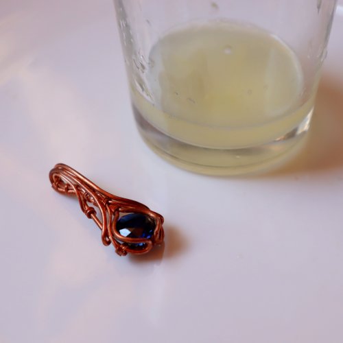 Erika Pal's How to Clean Tarnished Copper in 1 Minute - , General Education, Filing, Finishing, , squeeze the lemon juice in a glass