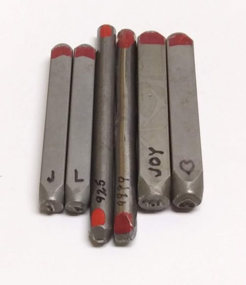 Judy Larson's Make Stamping Metal a Bit Easier  - , Metalwork, Stamping, Stamps, use polish or paint under the Sharpie marking