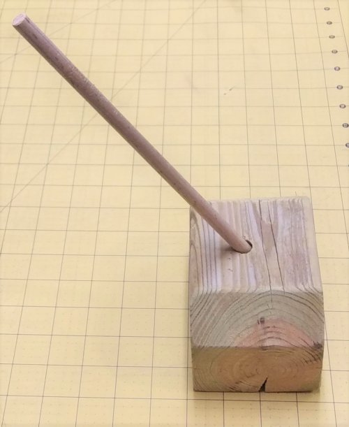 Judy Larson's Viking Knit Tips - , General Education, , I can then slide the dowel in the hole