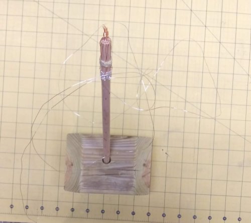 Judy Larson's Viking Knit Tips - , General Education, , The block can also be used to hold the dowel