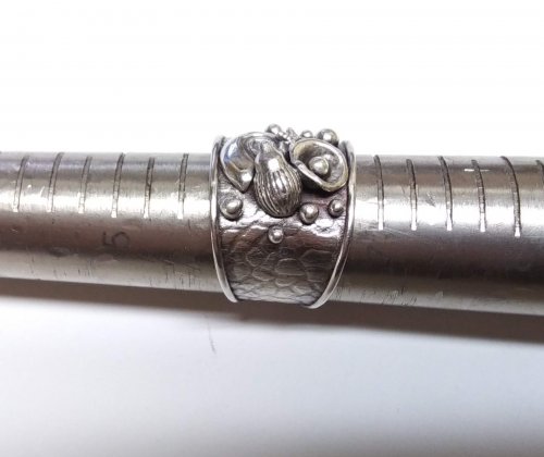 Judy Larson's Ring Mandrels - , Tools For Wire Jewelry, Tools, Sliding the ring onto a graduated ring mandrel