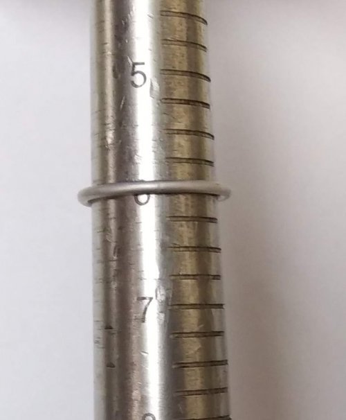 Judy Larson's Ring Mandrels - , Tools For Wire Jewelry, Tools, This ring band is sized to a  6