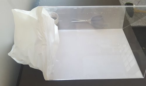 Kylie Jones's Make a Dustproof Polishing Tent - , Tools For Wire Jewelry, Tools, safety, I used 2 small plastic grocery bags.
