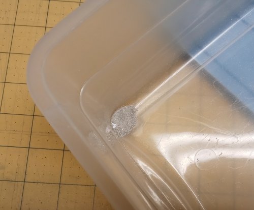 Judy Larson's Tool Tip -  Bench Brushes - , Tools For Wire Jewelry, Filing, Finishing, I put a plastic shoebox in my lap