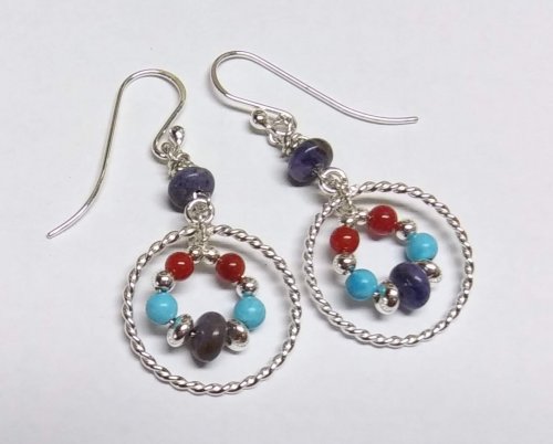 Judy Larson's Scrap Wire Twisted Rings - , Findings & Components, Toggles & Clasps, Earwire & Headpin, Butane Torch, Soldering, Solder, , Hanging a bead inside a twisted wire hoop