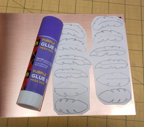 Judy Larson's Using Glue Sticks with Printed Templates - , General Education, , Run the glue stick twice across the back 