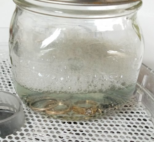 Judy Larson's Easy Ring Cleaning - , General Education, , Prolonged exposure to soapy water may damage them.