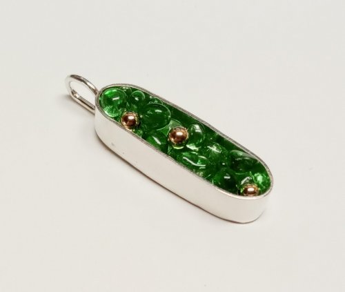 Judy Larson's Unexpected Jewels - , General Education, , Make a smaller, taller bezel and insert it inside the larger one.