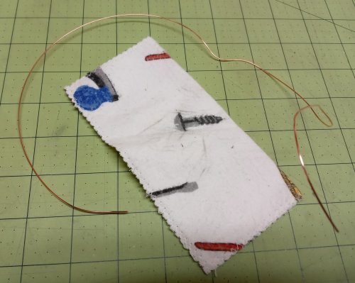 Judy Larson's Simple Way to Straighten Wire - , General Education, , fold the folded flannel piece over the center of the wire