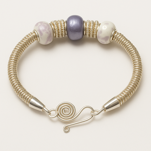 Judy Larson's When Bead Holes are Too Large - , Beading, Beads, Stack several small beads to fill the length of the hole