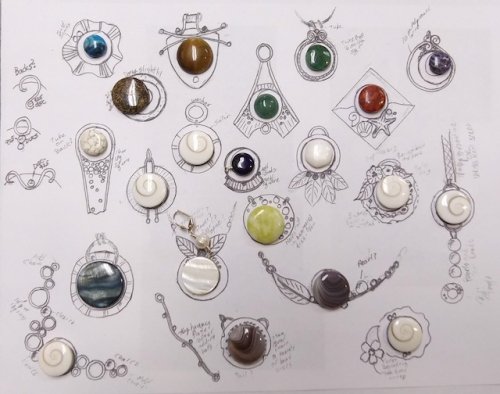 Judy Larson's Eye of Shiva AKA Pacific Cat's Eye  - , Wire Jewelry Design, Design, bead stash