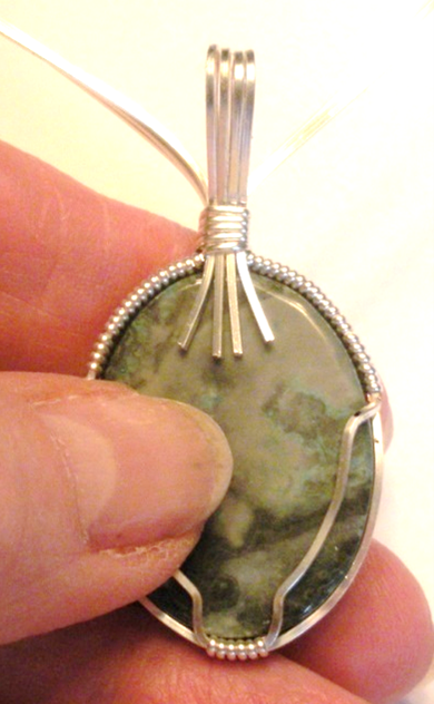 Judy Larson's Wire Wrapped Bail Finishing Options - , General Education, Wire Wrapping, Wrapping, Wire Wrapping Jewelry,  I trimmed wire longer