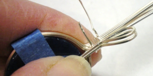 Judy Larson's Wire Wrapped Bail Finishing Options - , General Education, Wire Wrapping, Wrapping, Wire Wrapping Jewelry, Shape the bail wires and bring them down