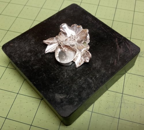 Judy Larson's Protecting The Back of a Piece When Setting Stones - , General Education, , use a rubber block