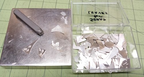 Judy Larson's Making Tiny Dapped Metal Leaves - , General Education, Cutting, Cutting Tool, Cutters, Dapping, Dapping Jewelry, scrap sheet