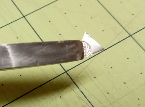 Judy Larson's Making Tiny Dapped Metal Leaves - , General Education, Cutting, Cutting Tool, Cutters, Dapping, Dapping Jewelry, Trim the metal from the side