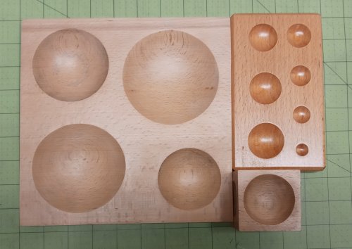 Judy Larson's Basic Round Well Wood Dapping Blocks - , Tools For Wire Jewelry, Tools, wood dapping blocks
