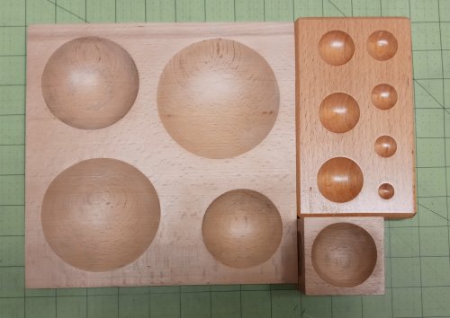 Judy Larson's Basic Round Well Wood Dapping Blocks - , Tools For Wire Jewelry, Tools, largest dapping well depression