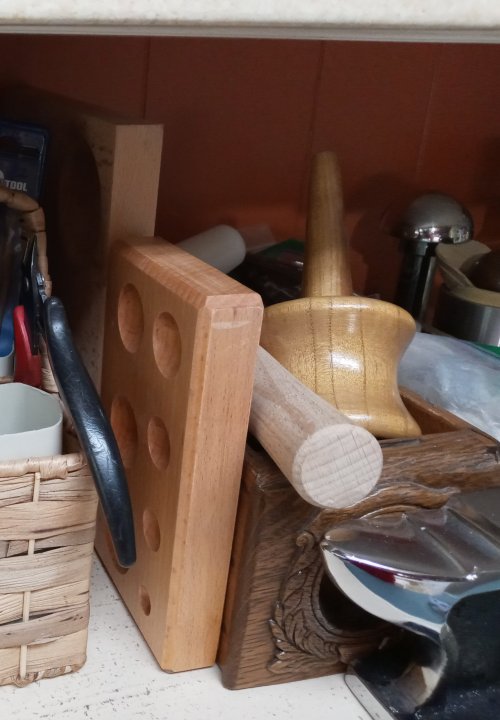 Judy Larson's Basic Round Well Wood Dapping Blocks - STORAGE, Tools For Wire Jewelry, Tools, wood dapping blocks