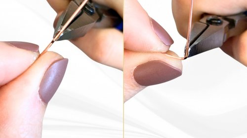 Elizabeth Schultz's How to Make Sharp Bends in Wire - Where to Bend on Your Marked Wire, General Education, , Hold the wire with your pliers 