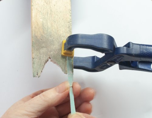 Kylie Jones's Sanding Small Items - , Metalwork, Filing, Finishing,  use up left over pieces of sandpaper