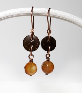Albina Manning's Button Earrings - , Wire Jewelry Design, Design, Beads, Button earrings