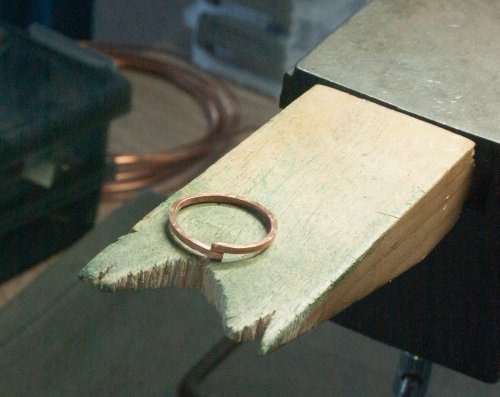 Kylie Jones's Using Your Saw to Tighten a Join  - , General Education, , you overlap the ends making the ring slightly smaller
