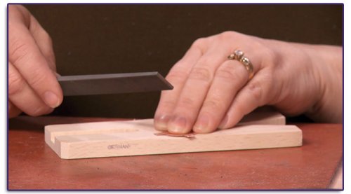 Kim St. Jean's Prong Rivets Ring - , Metalwork, Riveting, Riveting Techniques, Wire Rivets, Texturing, , Filing the piece, great tip on avoiding filing in the air