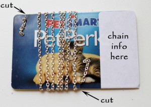Albina Manning's Chain Card - , Store Wire Jewelry, Making Chain, Chain Making , Chain storage