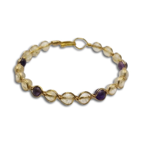 Judy Ellis's What Does 14-20 Gold Filled Mean - <h3>What Is 14/20 Gold-Filled Jewelry?</h3>, General Education, , Bead and Wire Bracelet with Attached Clasp