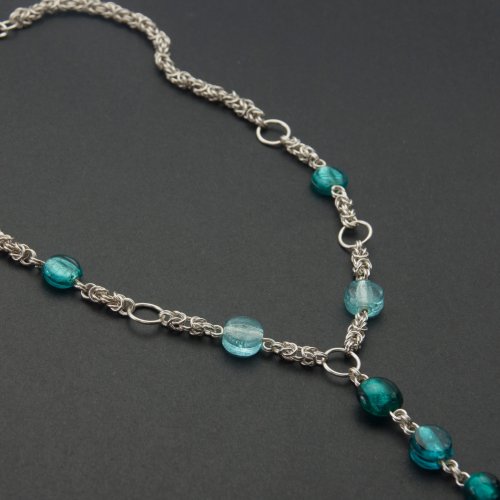 Judy Ellis's Top 5 Weaves for Chain Mail Beginners - , Chain Maille Jewelry, , Byzantine Chain Maille Long Beaded Necklace
