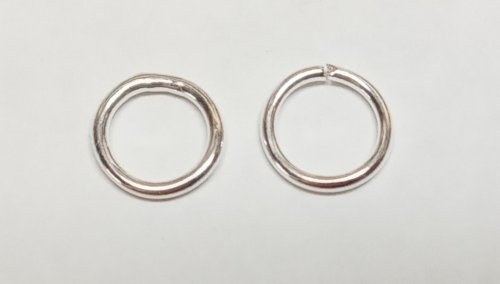 Judy Larson's Wire Basics - Opening and Closing Jump Rings - , General Education, , two jump rings