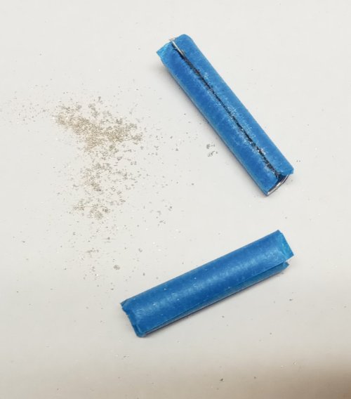 Judy Larson's Cutting Coils Into Jump Rings - , General Education, Jump Rings, Jump Ring, Making Jump Rings, multiple coils in painter's tape