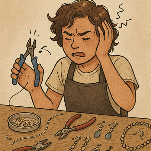 Susan LeGuyader's Labels Make the World Go Around - , Tools For Wire Jewelry, Tools, , , frustrated jeweler with broken cutters