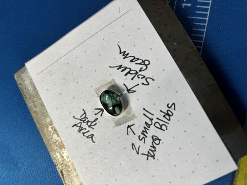 Susan LeGuyader's The Magic of Double Stick Tape - , Hair Accessories, Zipper Pulls, Christmas Ornaments, Tools, , noting where the solder seam will be