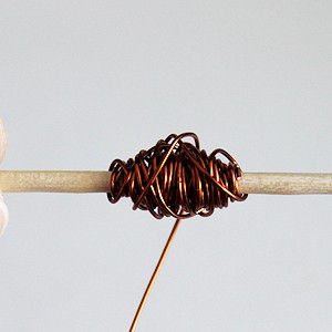 Albina Manning's Creating Wire Beads - , Contemporary Wire Jewelry, Coiling, Coiling Wire, Wire Coiling, , tuck the wire end