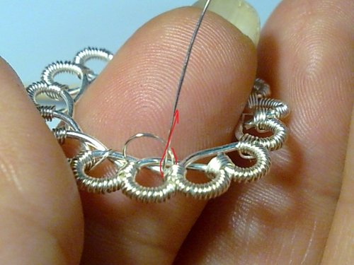 delilah's Create Beautiful Wire Crochet with No Special Tools - , Wire Weaving, Weaving, Wire Weaving, Weaving Wire,  pulling the wire snugly