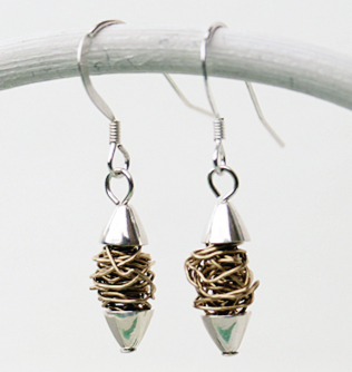 Albina Manning's Creating Wire Beads - , Contemporary Wire Jewelry, Coiling, Coiling Wire, Wire Coiling, Wire coiled bead earrings