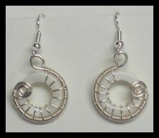 Snail Trail Spiral Earrings