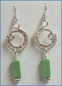 Snail Trail Spiral Earrings